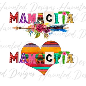 Mamacita bundle Mexican Cinco De Mayo Sublimation Design PNG Clipart Craft, Digital Download DTF