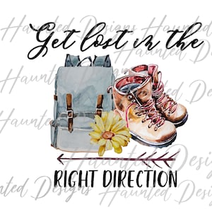 Get Lost Wanderabenteuer PNG, Handwerk, Clip Art, digitaler Download DTF
