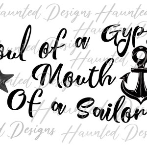 Diseño de sublimación de alma de marinero gitano, PNG, clipart, artesanía, descarga digital DTF