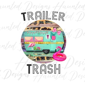 Remolque de basura, caravana vintage, PNG, manualidades, imágenes prediseñadas, descarga digital DTF