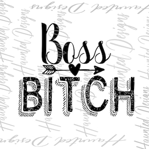 Boss Bitch Sublimation Design PNG Clipart Craft Digital Download DTF