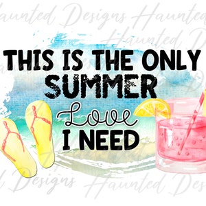Summer Love Beach PNG, Craft, Clip Art Design Digital Download Vintage Pool Cherries DTF