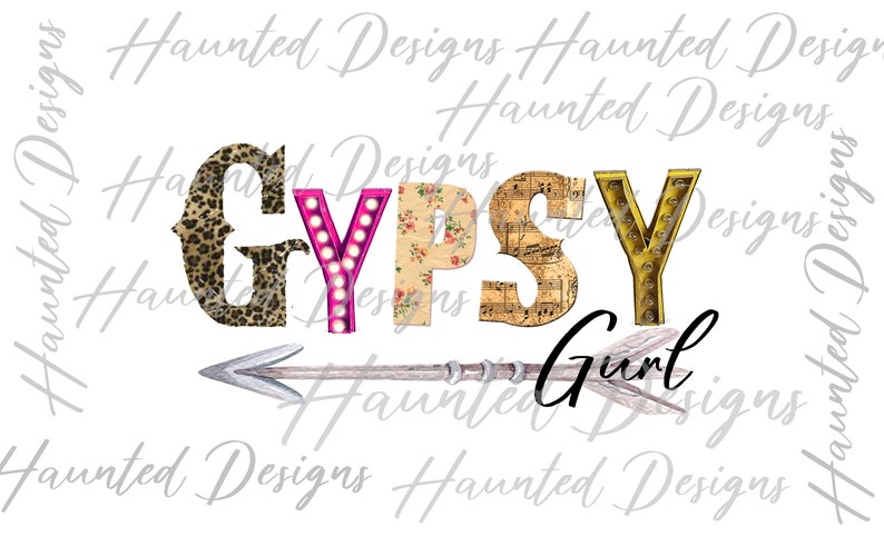 Clip Art Digital Download Gypsy Gurl PNG Graphic