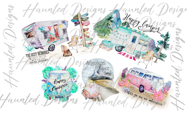 Download Camper Camping Sublimation Design Bundle PNG Graphic Clip ...