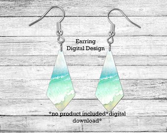 Beach Summer Earring Instant Download Design Template Bundle PNG, Craft, Clip Art Design