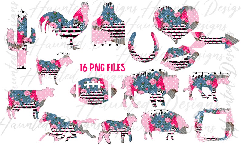 Instant Digital Download HUGE Clip Art Design Bundle Distressed Patchwork Shabby Farm Corrugated Metal bundle PNG