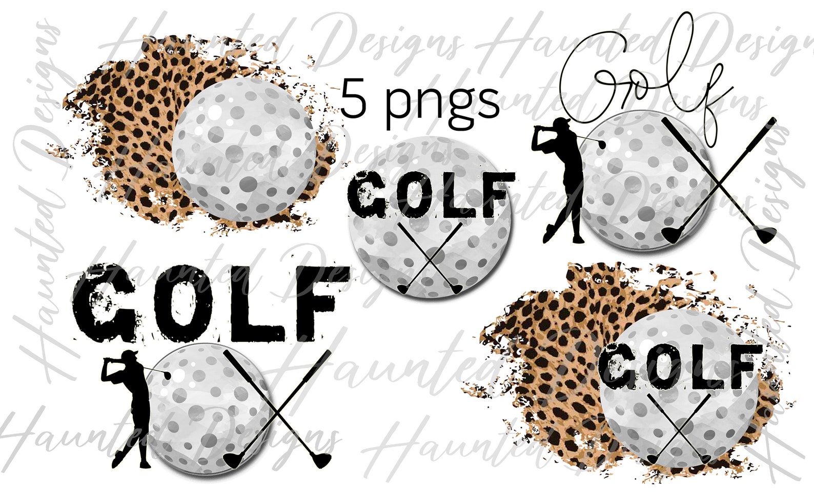 Golf Ball Club Bundle Set Instant Digital Download Sublimation Etsy