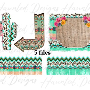Fiesta Tribal Distressed Cheetah Bundle Sublimation Design PNG, Craft, Clip Art, Instant Digital Download
