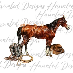 Horse Cowgirl Instant Digital Download, Sublimation Design PNG Clipart Craft DTF