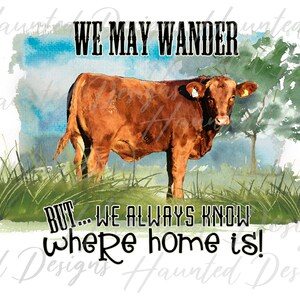 Cow Farm watercolor cow PNG, Craft, Clip Art Design Digital Download DTF
