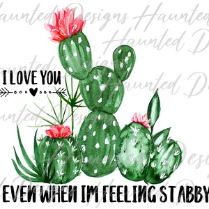 Cactus Stabby PNG, ambacht, illustraties, digitale download DTF