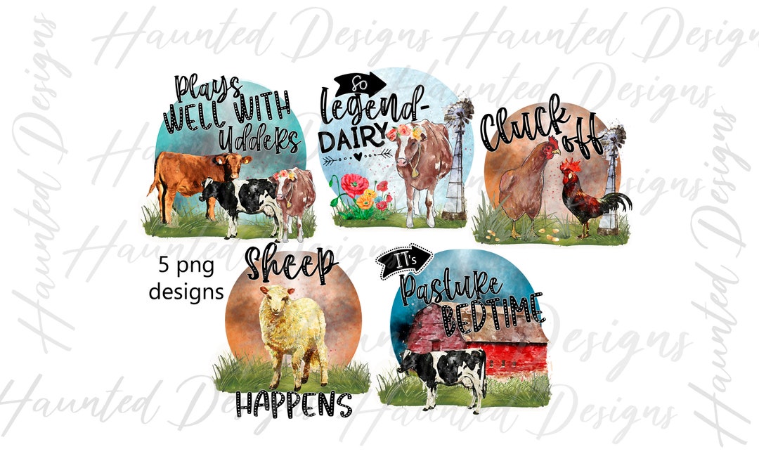 Funny Farm Puns Sublimation Bundle PNG, Craft, Clip Art Design, Digital
