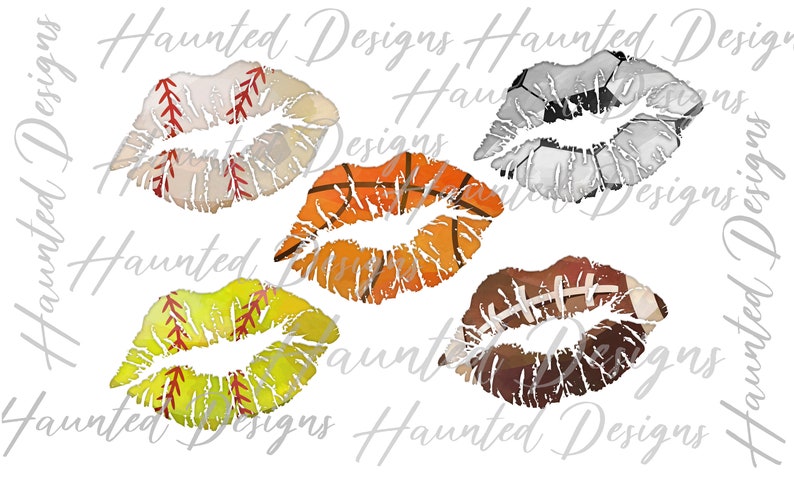 Download Sports Lips Sublimation Design Bundle Instant Digital ...
