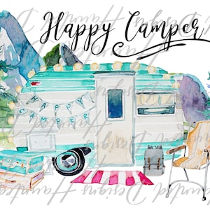 Camper de montaña de viaje PNG, Manualidades, Clip Art, Descarga digital instantánea DTF