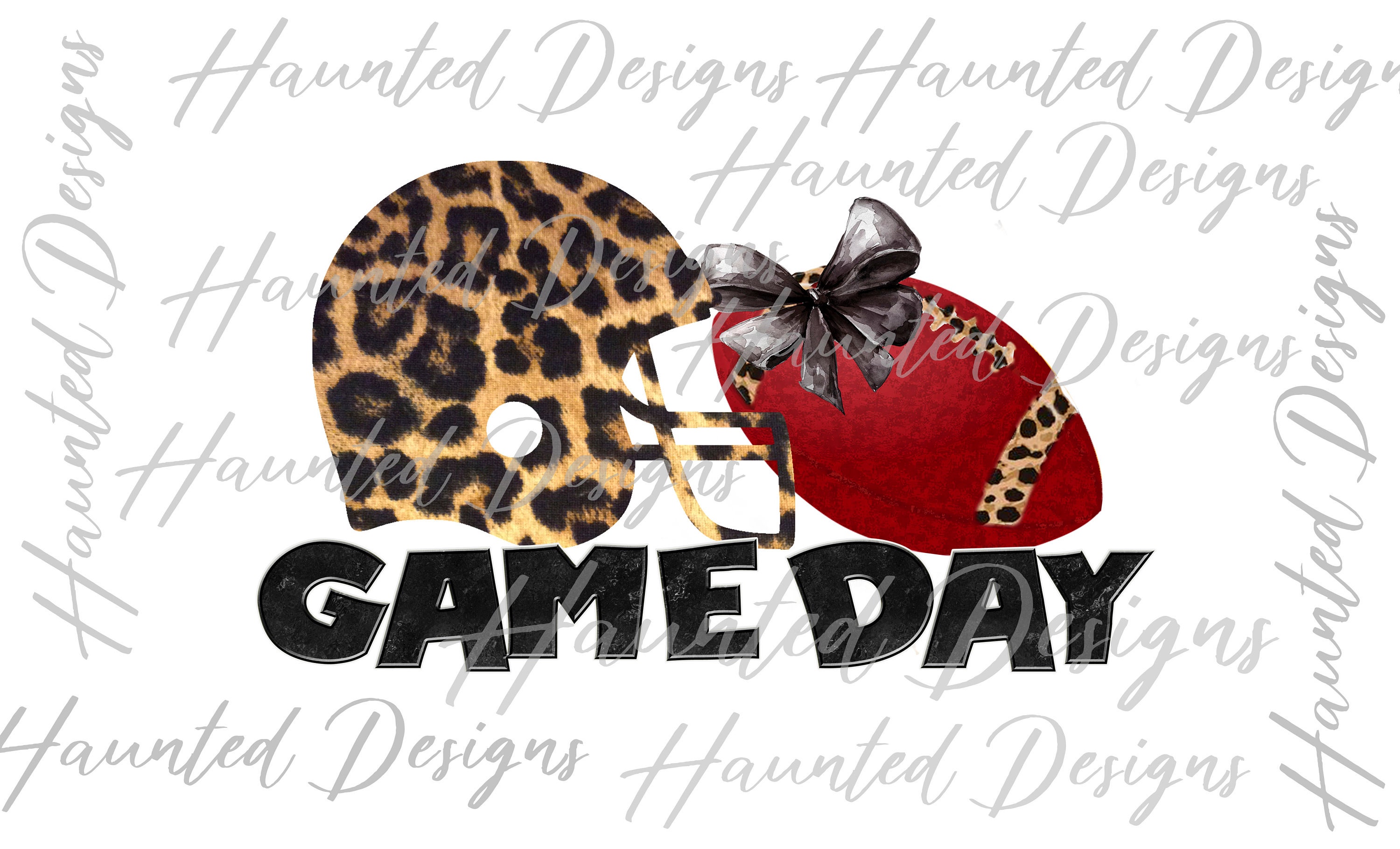 Download Leopard Touch Down Game Day Football Sublimation Design Graphic Clipart png Digital Crafting DIY Tag Boho Boutique T-Shirt Transfer