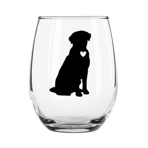 Labrador Wine Glass / Lab Mom / Dog Lover Gift / Dog Mom