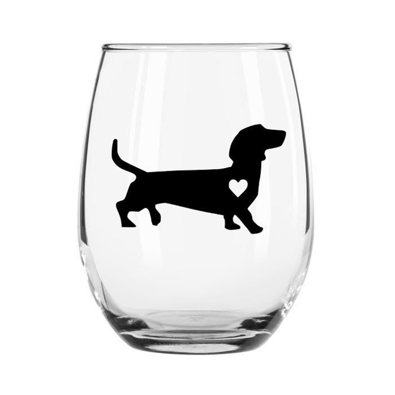 Dachshund Wine Glass / Weiner Dog Wine Glass / Dog Mom / Dog Etsy