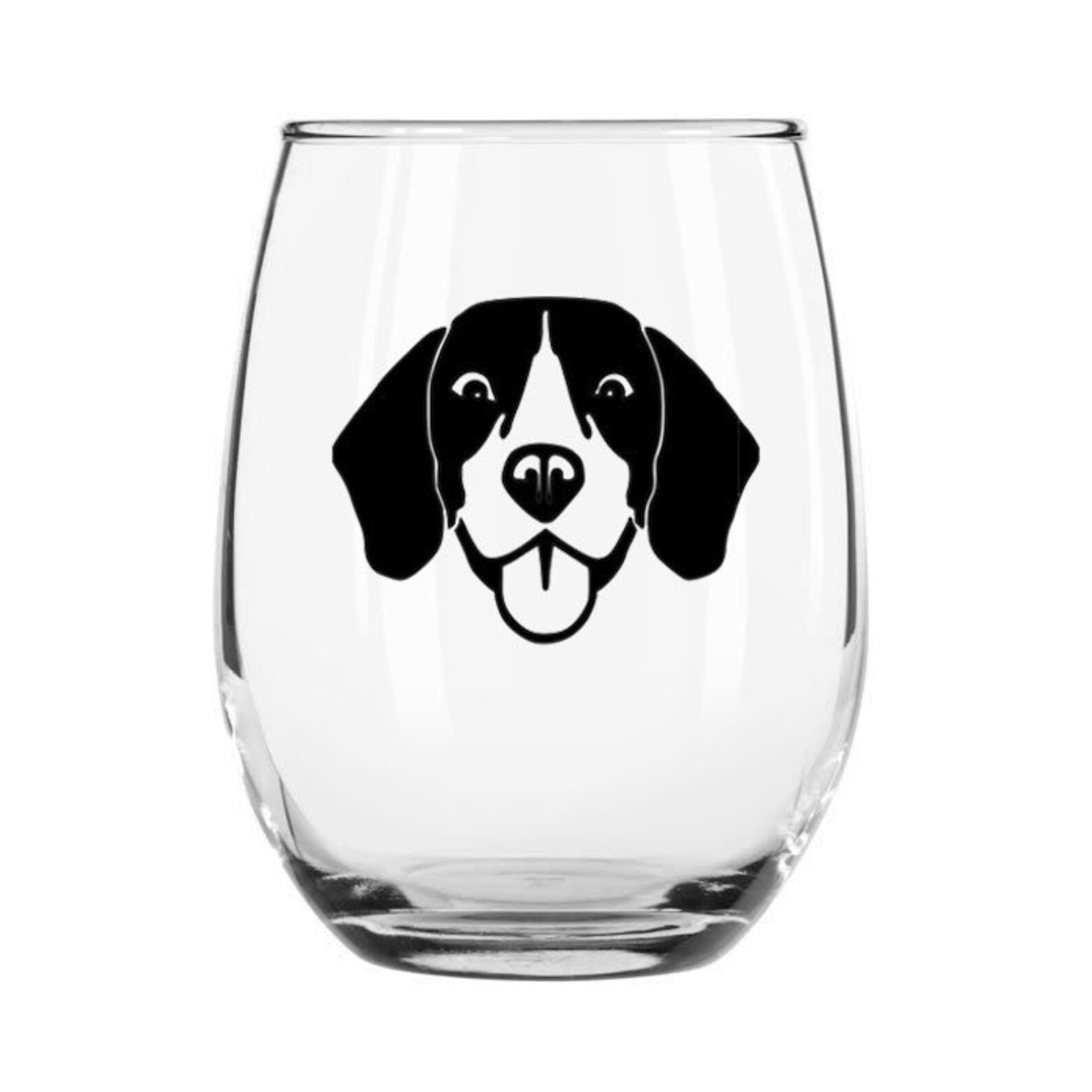 Beagle Wine Glass / Dog Wine Glass / Dog Lover Gift Etsy