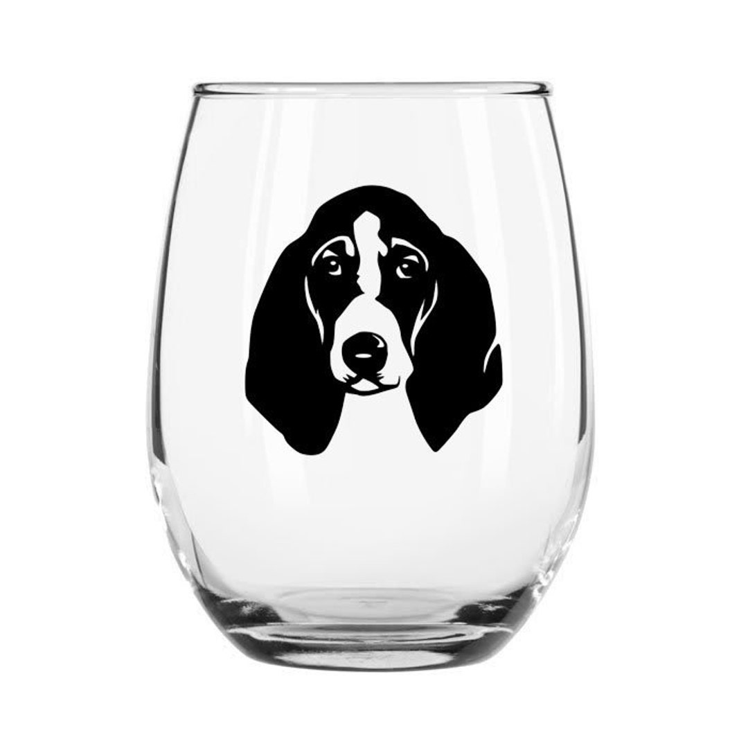 Basset Hound Wine Glass / Dog Wine Glass Etsy