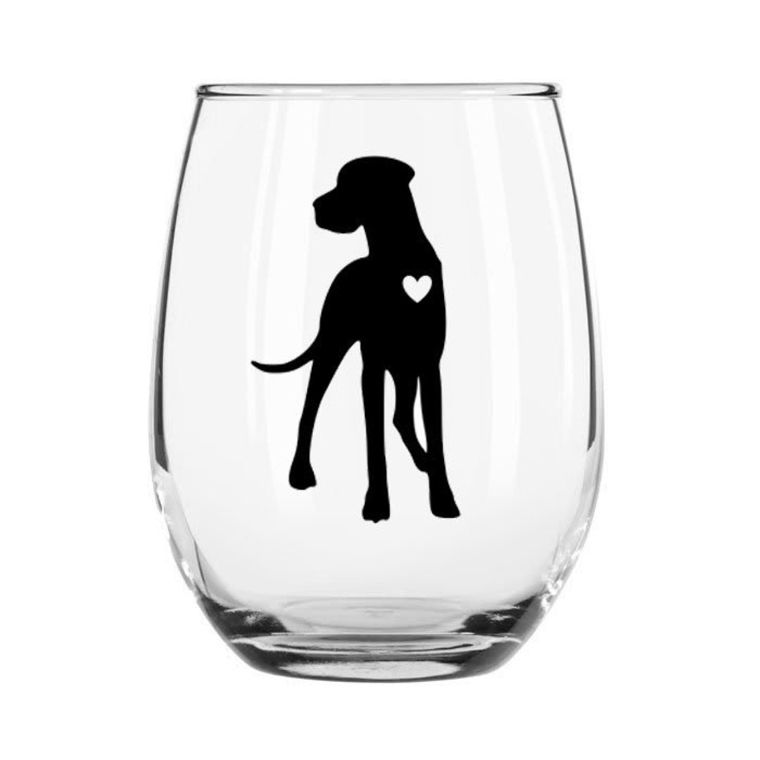 Great Dane Wine Glass / Dog Wine Glass / Dog Mom / Dog Lover Gift Etsy