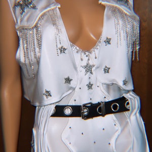 rhinestone Cowgirl set - chaps, vest, and bodysuit western