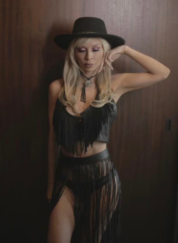 Leather Fringe Skirt Belt - image 3