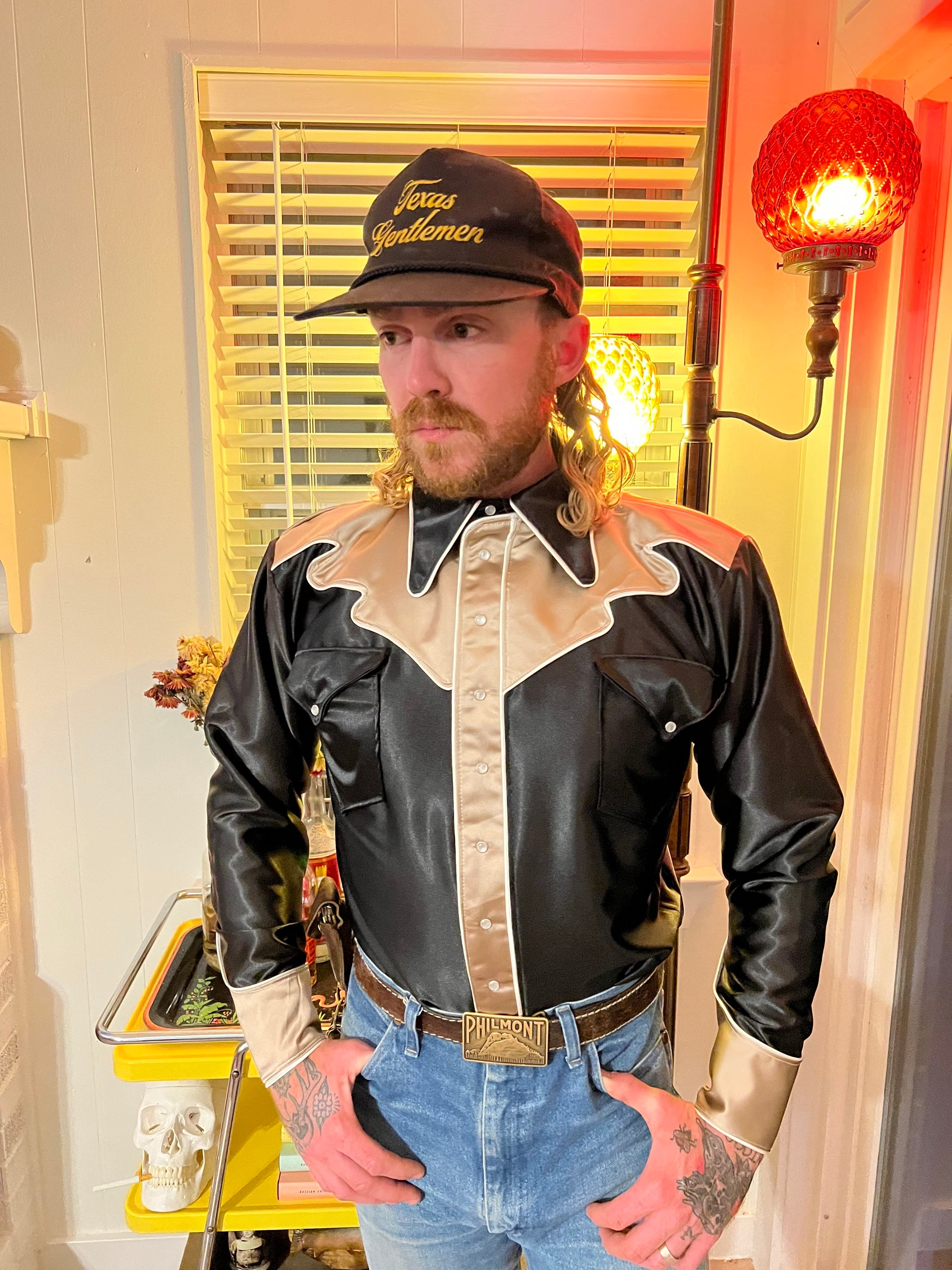 Satin cowboy deals shirt