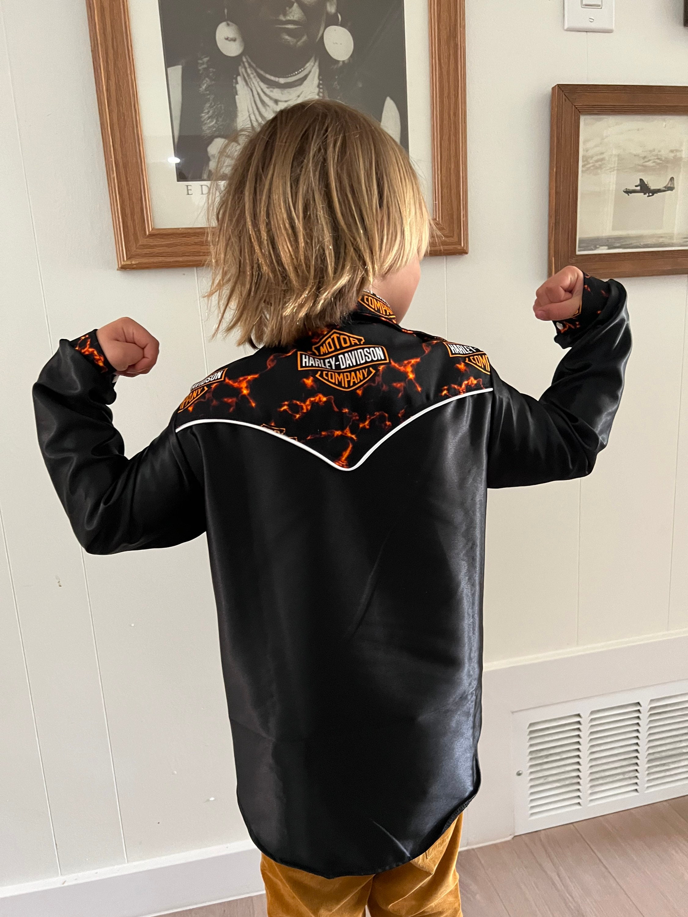 Kids Harley Davidson Pearl Snap Shirt - Etsy