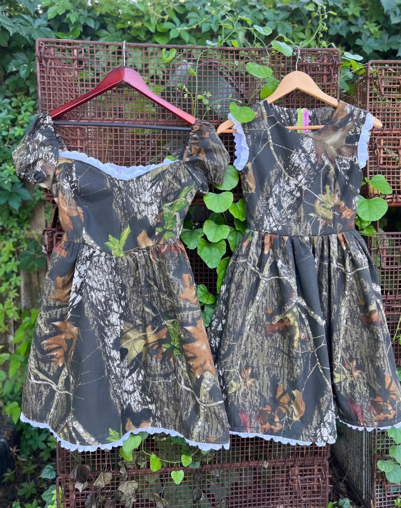 open lace back dress CAMO wedding dress with PICKUPS and CORSET option main image 1