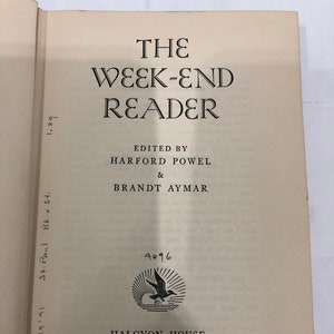 Libro antico The Week End Reader di Harford Powel Hardcover 1940 # 302