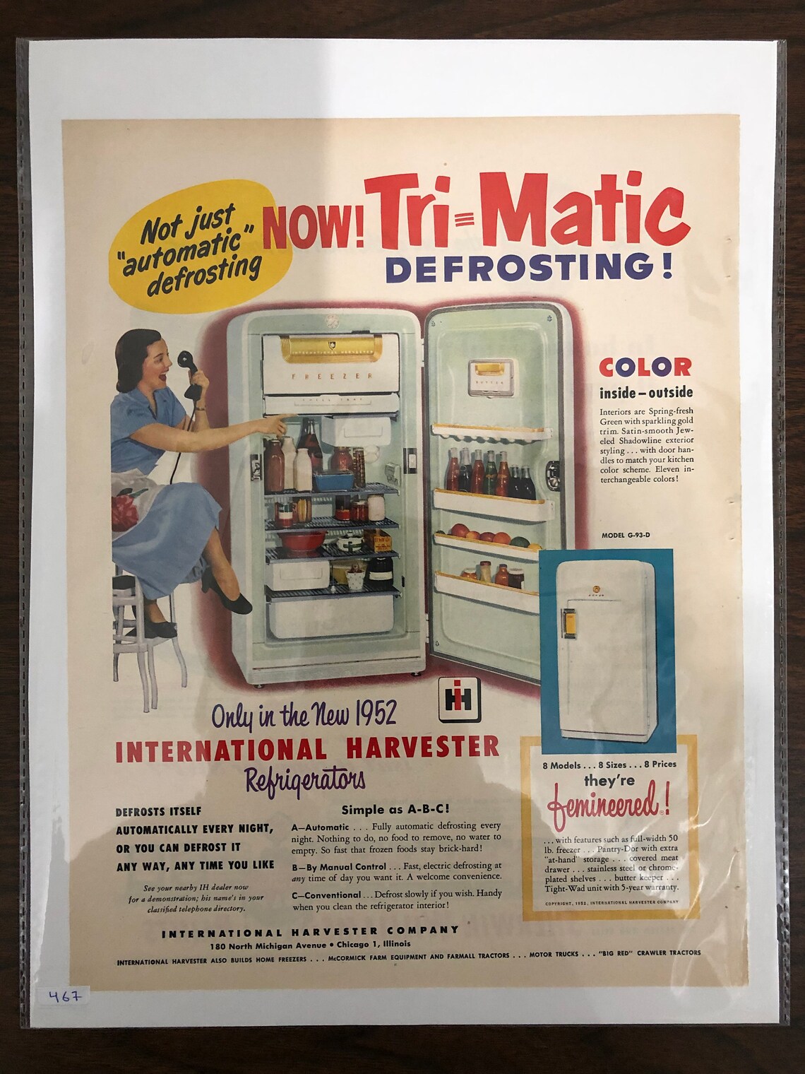 International Harvester Cycla Matic Refrigerator 1950s Etsy