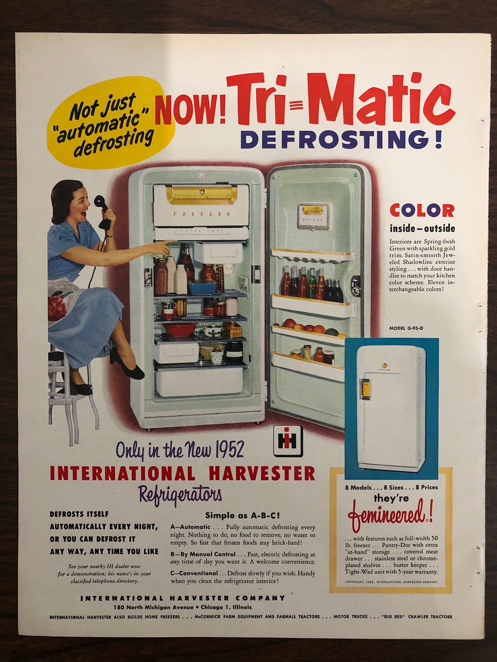 International Harvester Cycla Matic Refrigerator 1950s Etsy
