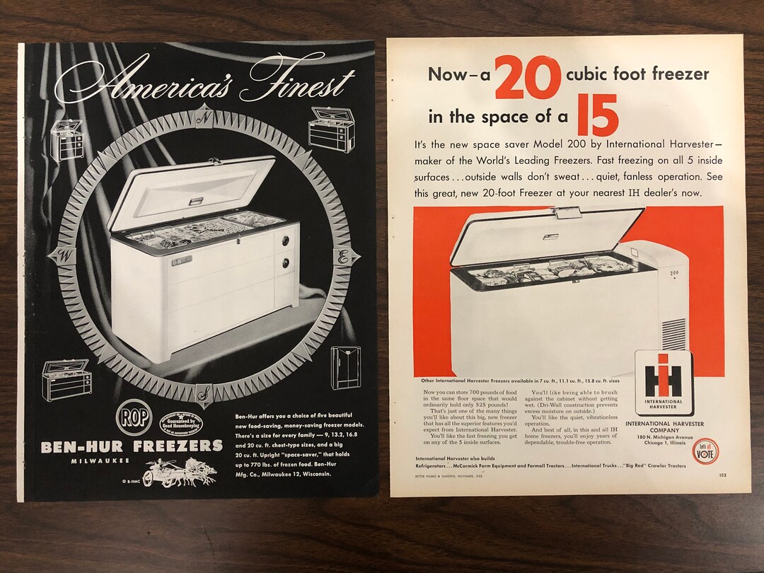 Benhur Freezers HI International Harvester Freezer 1950s Etsy UK
