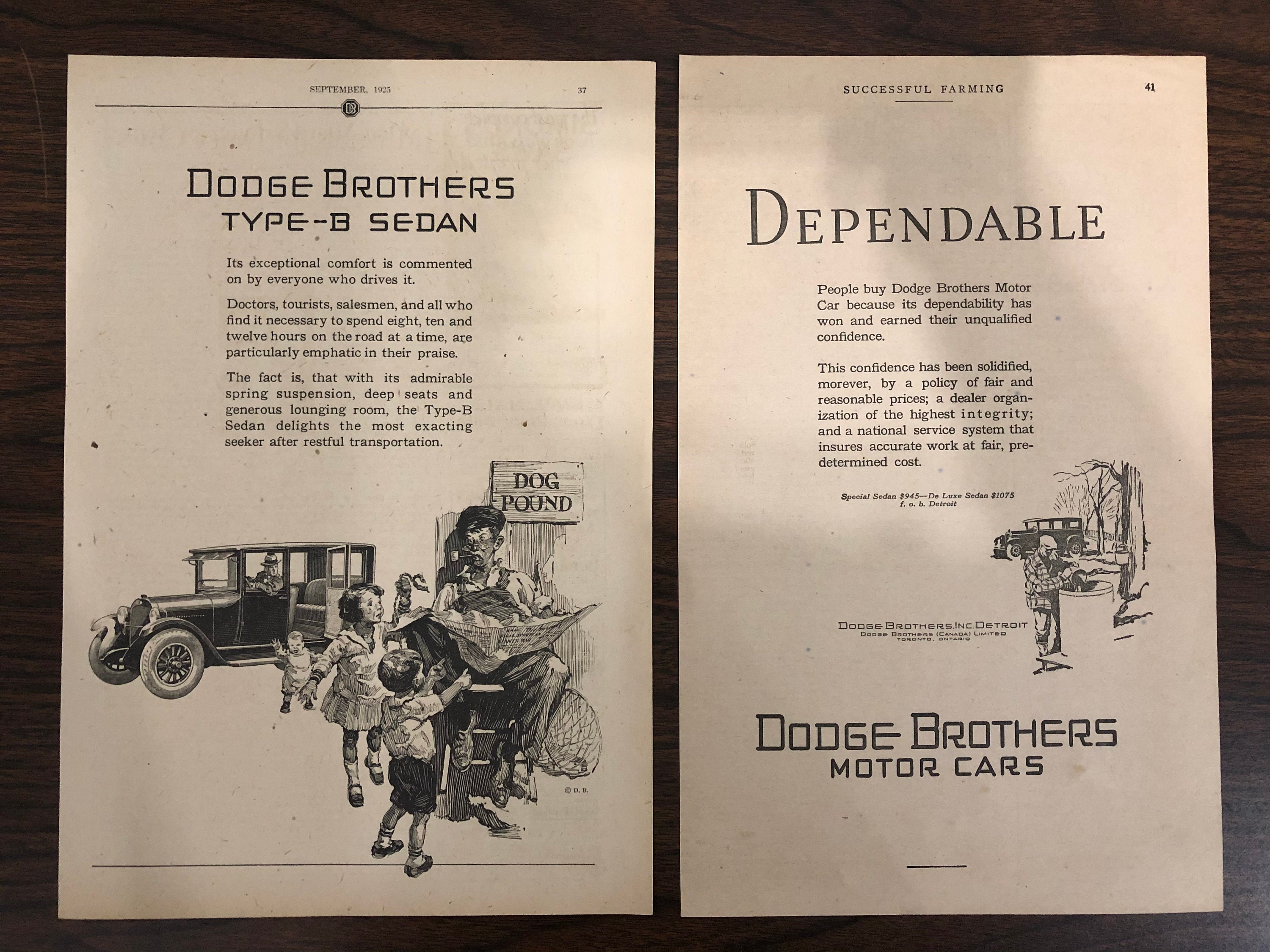 Dodge 1920s Original Magazine Print Ad Advertisemen 2 Ads In Etsy