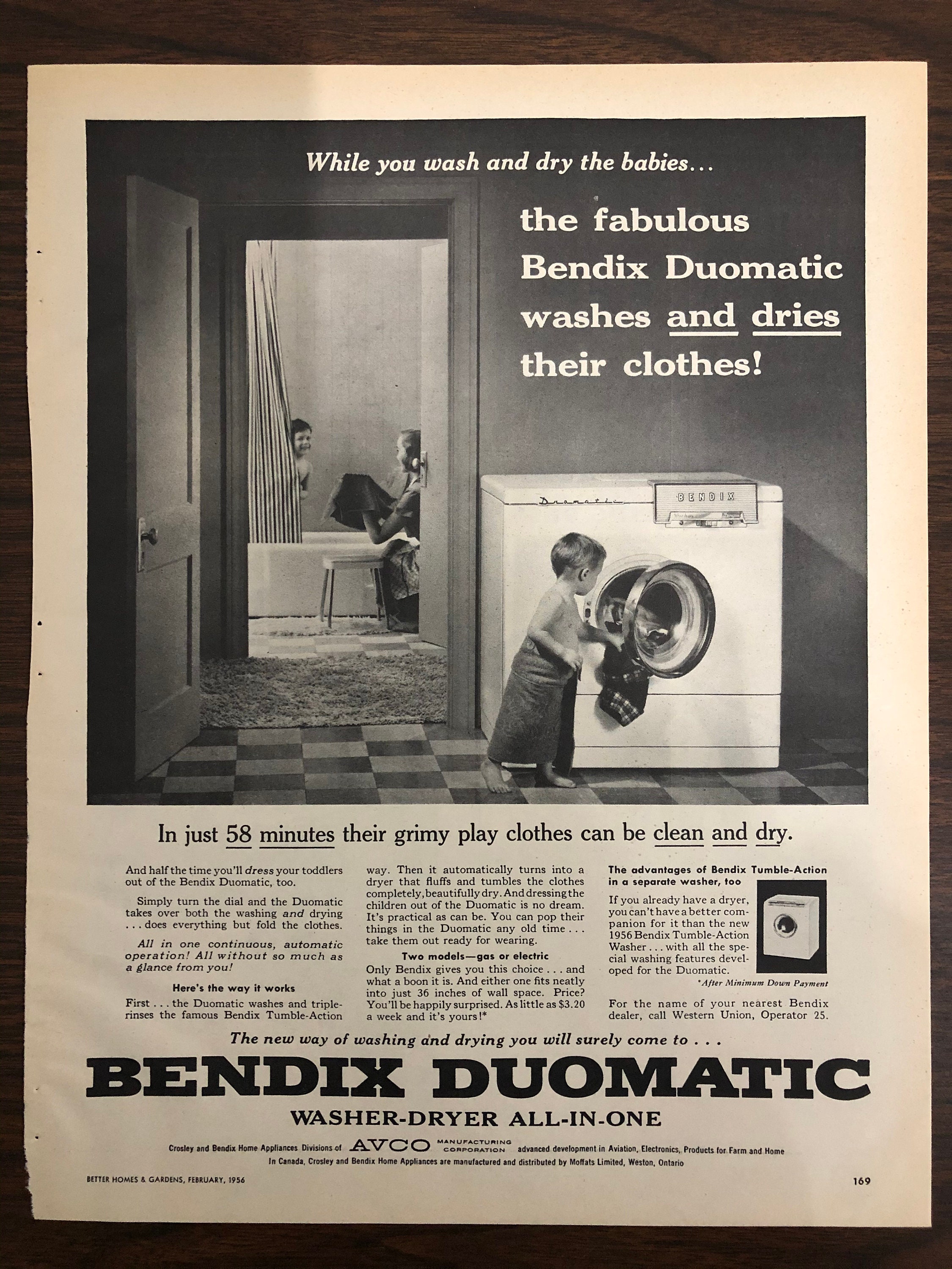 Bendix Automatic Washer and Dryer 1950s Original Magazine Etsy Ireland