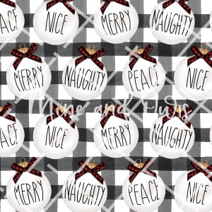 Farmhouse Ornaments Seamless Pattern