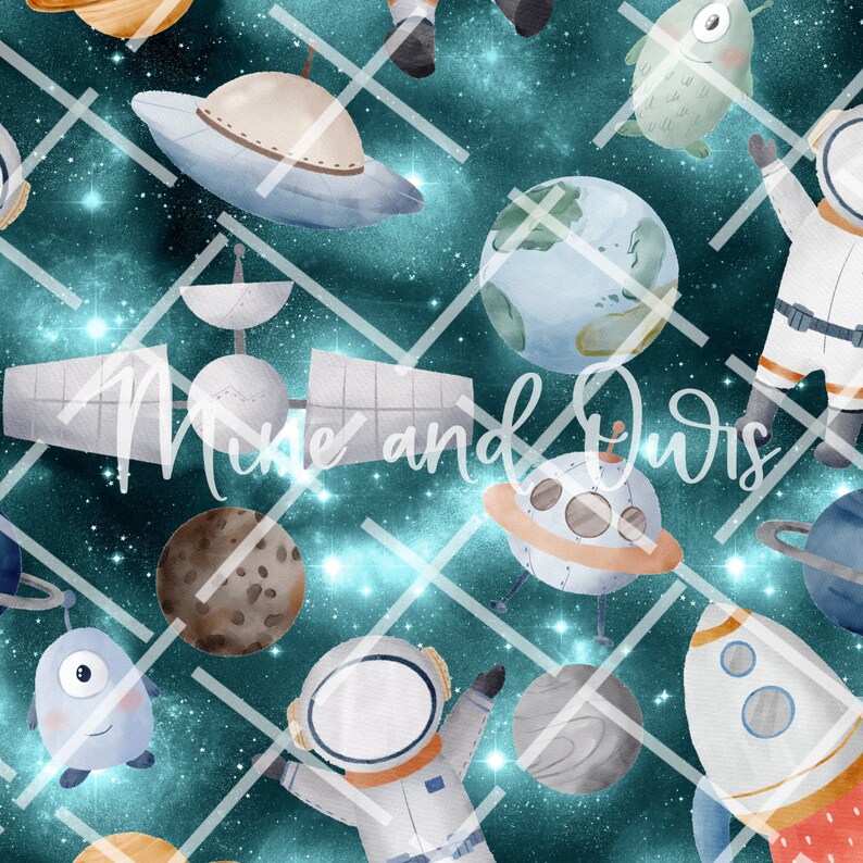 Astronaut Space Seamless Pattern - Etsy