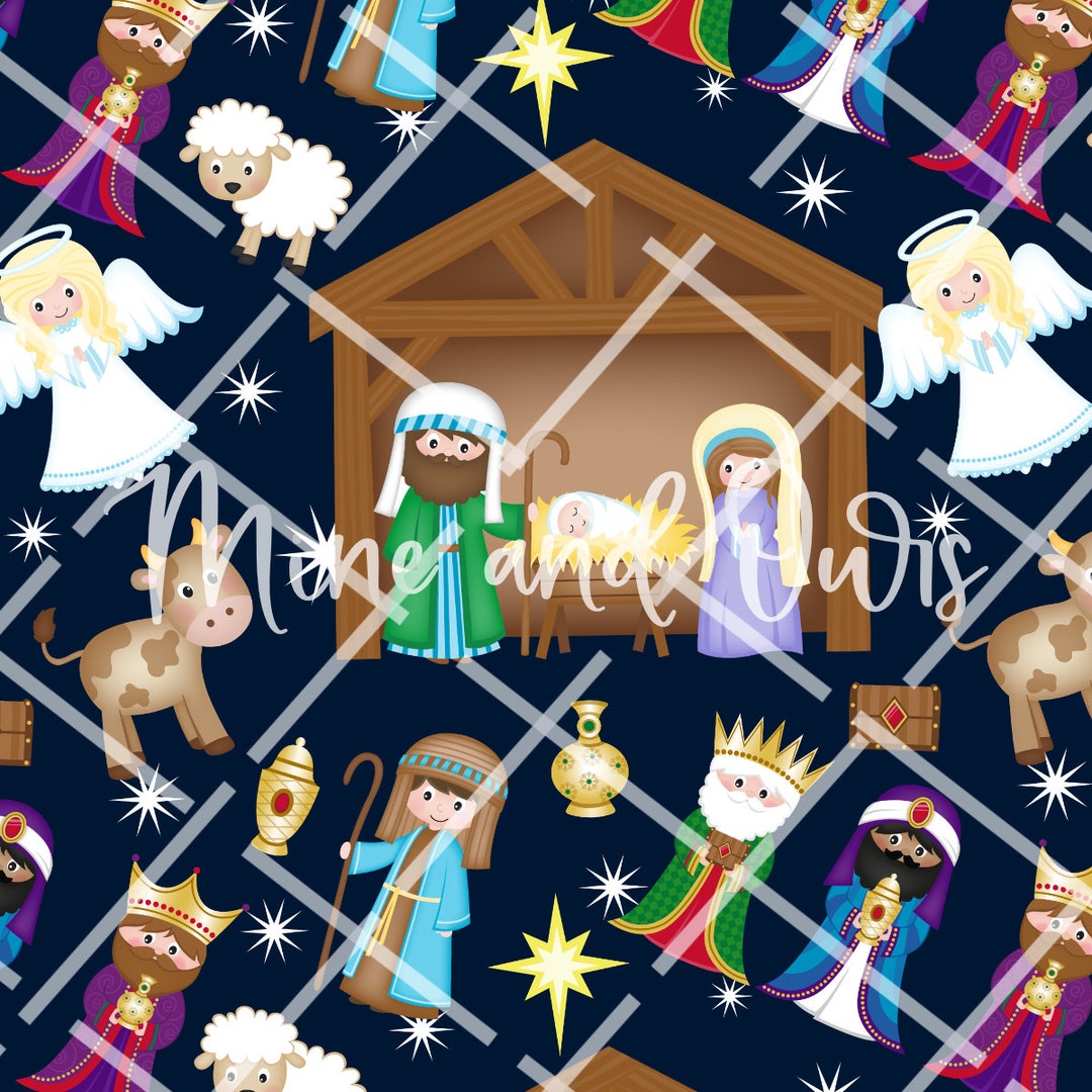 Nativity Background Pattern Nativity Seamless Pattern - Etsy