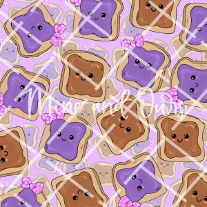 Peanut Butter and Jelly Seamless Pattern