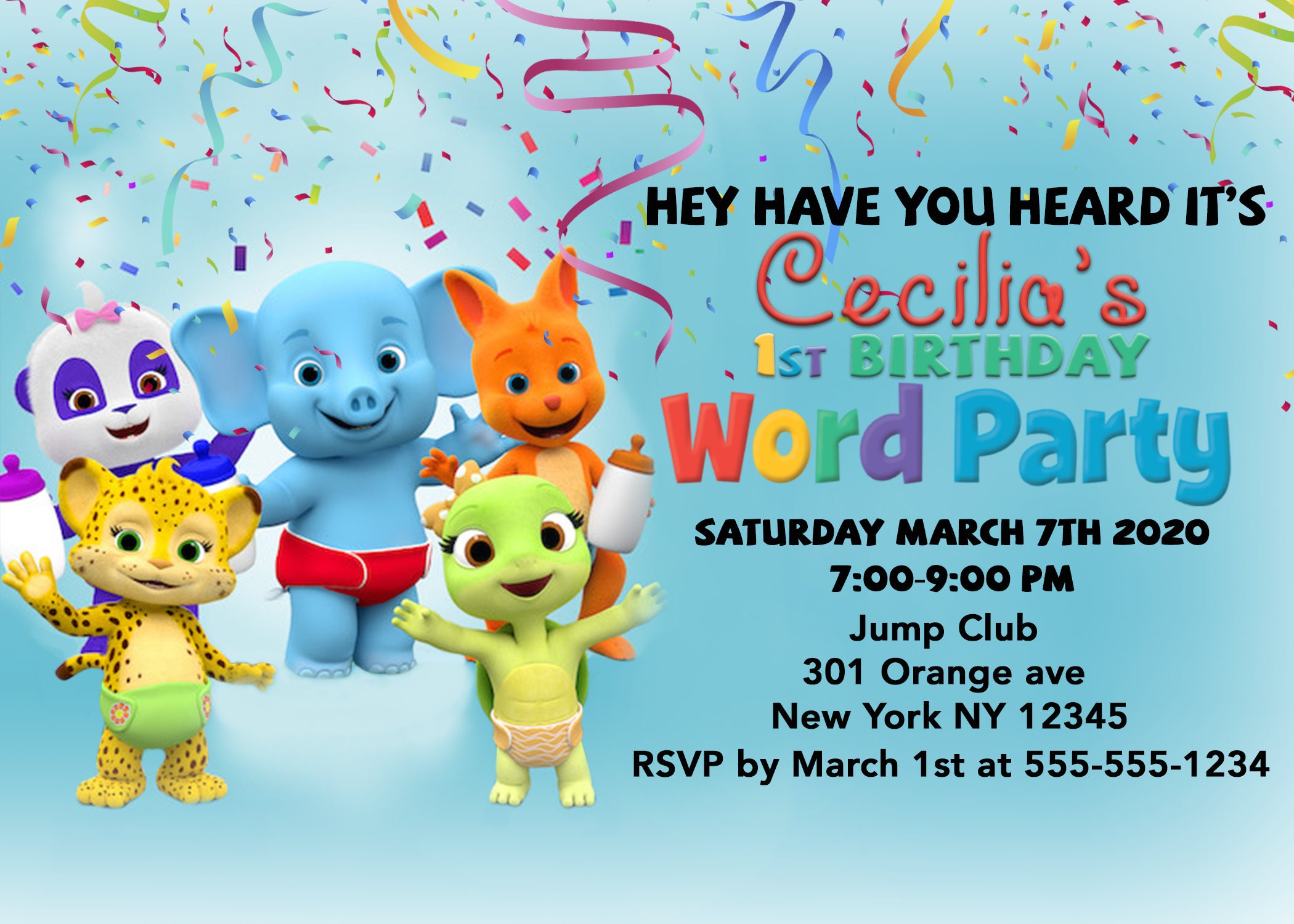 Word cheap party invitation