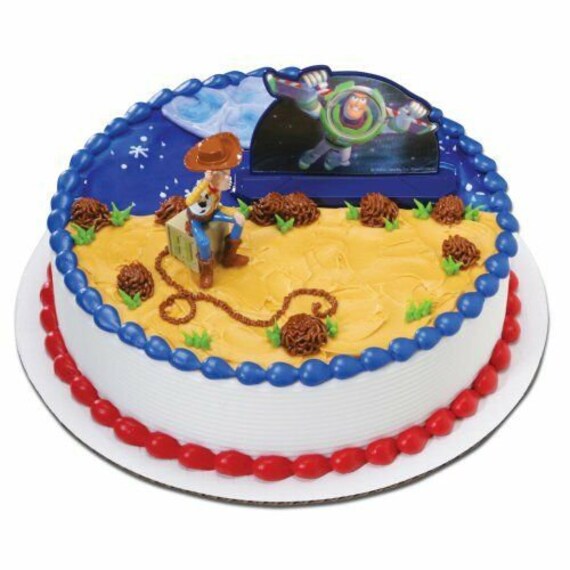 Décoration Gâteau Comestible Toy Story 4 avec Photo Personnalisé -Icing