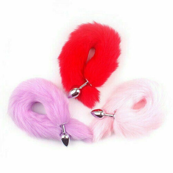 Fun Fake Fox Tail With Stainless Steel Plug Romance Game Toy Roleplay Cosplay