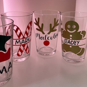 Personalised Christmas Glass/Cup Vinyl Labels add to your own