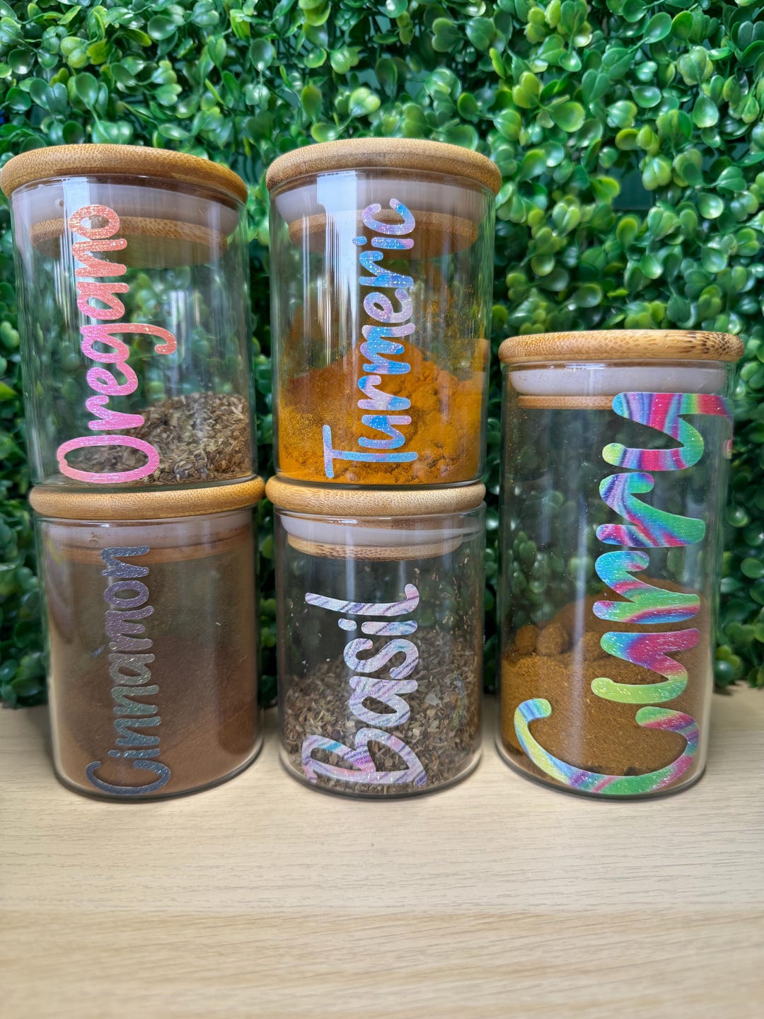 Spice Rack With Custom Labels Create Your Own Spice Pot, Spice Rack Vinyl Labels - Etsy