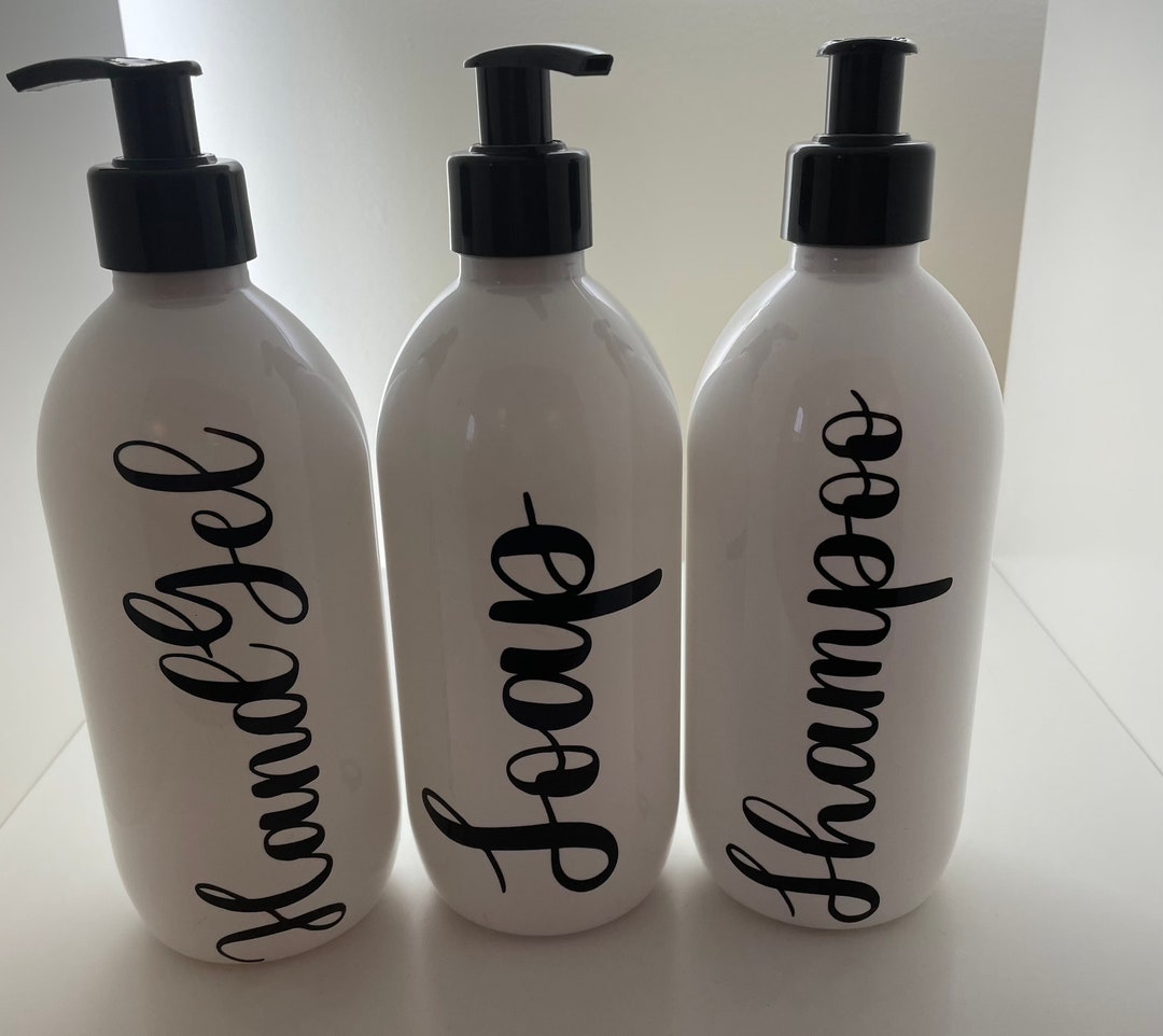 Personalised Vinyl Bathroom Bottle Labels and Set of Labels Etsy