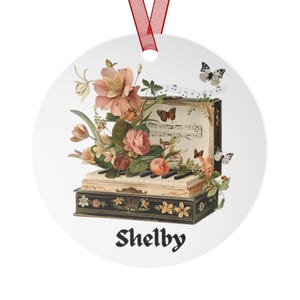 Piano Music Ornament A Festive Touch for Music Lovers & Teachers Custom Holiday Decor, Music Lover Gifts, Unique Home Decorations,