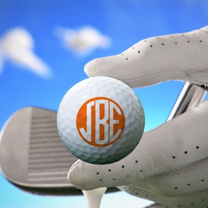 Custom Golf Balls Personalized Date Vintage Golf Ball, Photo, or Monogram Gifts for Golfer 70th Birthday Monogram