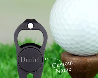 Custom Golf Ball Marker| Personalized Monogram, Name or Custom Text Bottle Opener Multipurpose Golf Fork Ball Marker| Golf Accessories Gifts