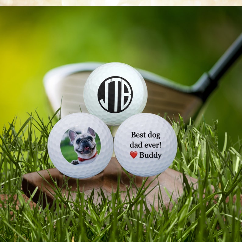 Custom Golf Balls Personalized Date Vintage Golf Ball, Photo, or Monogram Gifts for Golfer 70th Birthday zdjęcie 8