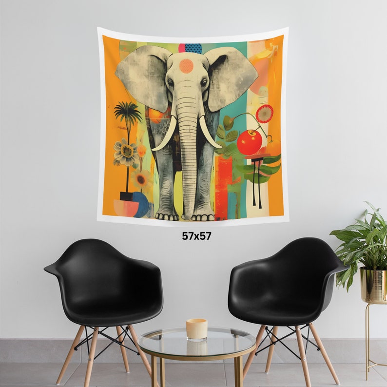 Boho Elephant Tapestry Wall Hanging Retro Home Decor Safari Nursery